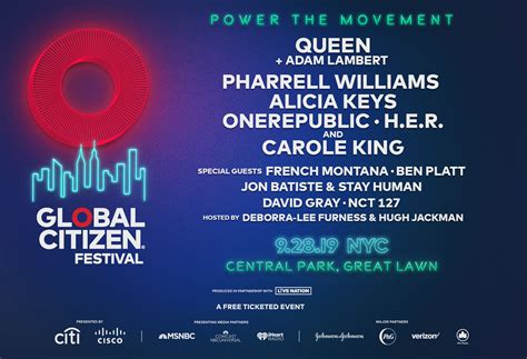  Global Citizen Festival 2019:  A Celebration of Humanity and Advocacy for Sustainable Development Goals